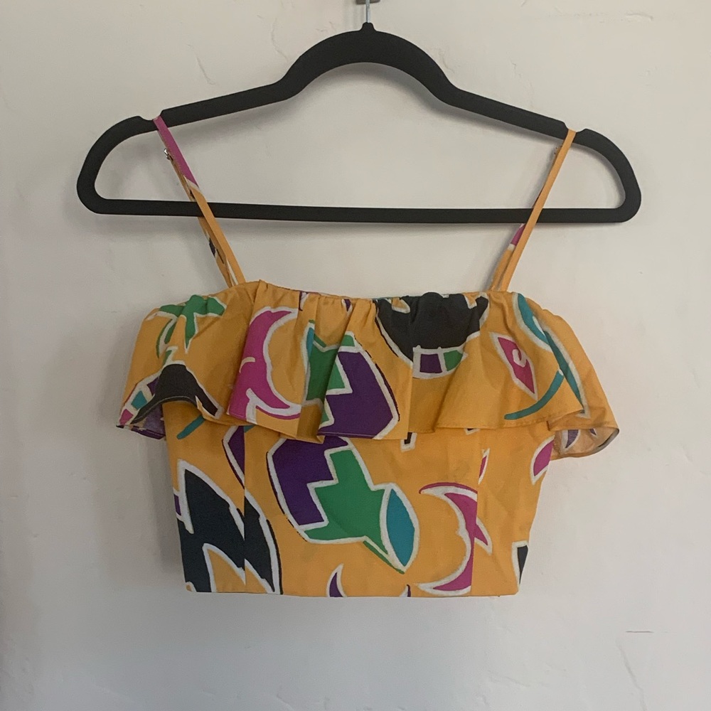 ZARA yellow crop top